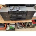 AN ASSORTMENT OF STEREO SYSTEM ITEMS TO INCLUDE A DENON PMA-707 AMPLIFIER, TECHNICS RS-T22 DOUBLE