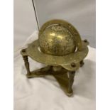 A VICTORIAN HEAVY BRASS GLOBE