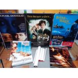 A QUANTITY OF FILM RELATED POSTERS TO INCLUDE HARRY POTTER, DON'T SAY A WORD, SWIMMING POOL, WRONG