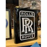 A BLACK ROLLS ROYCE PETROL CAN