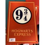 A HOGWARTS EXPRESS SIGN 30.5CM X 20.5CM