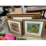 AN ASSORTMENT OF GILT FRAMED PRINTS AND PICTURES