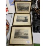 THREE FRAMED PRINTS, OSBORNE HOUSE, COWES AND CORNWALL