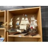 THREE VINTAGE MODEL SHIPS