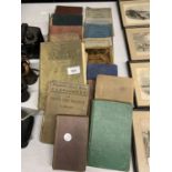 A COLLECTION OF VINTAGE BOOKS TO INCLUDE 1930'S SCHOOL CERTIFICATE EXAMINATION PAPERS, MRS BEETON'
