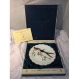 A BOXED ROYAL WORCESTER PLATE LIMITED EDITION 1977 BIRDS OF DOROTHY DOUGHTY