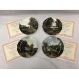 FOUR ROYAL DOULTON LIMITED EDITION PLATES WITH CERTIFICATES OF AUTHENTICITY THE LOCK, THE CORNFIELD,