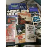 FIFTEEN VINTAGE RACING CARS, BIKES AND MOTORING BOOKS INCLUDING ROLLS ROYCE, TRIUMPH, FORMULA ONE,