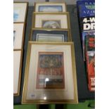 FOUR FRAMED PRINTS OF ORIENTAL SCENES