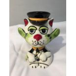A HANDPAINTED AND SIGNED LORNA BAILEY CAT MILKMAN