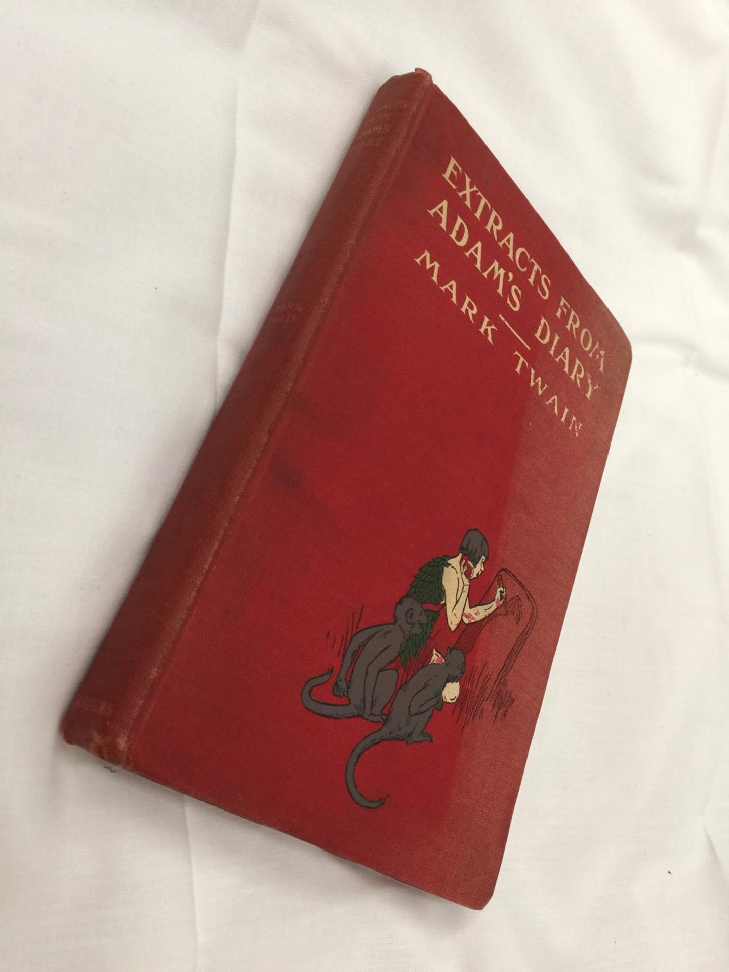 A FIRST EDITION EXTRACTS FROM ADAM'S DIARY HARDBACK BY MARK TWAIN - PUBLISHED 1904 BY HARPER &
