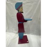 A HAND PAINTED DUMB WAITER 83CM HIGH