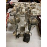 A VINTAGE WHERE IS IT BOOK WITH HALLMARKED SILVER CORNERS, SIX SILVER PLATE WINE GOBLETS, A JOSEPH