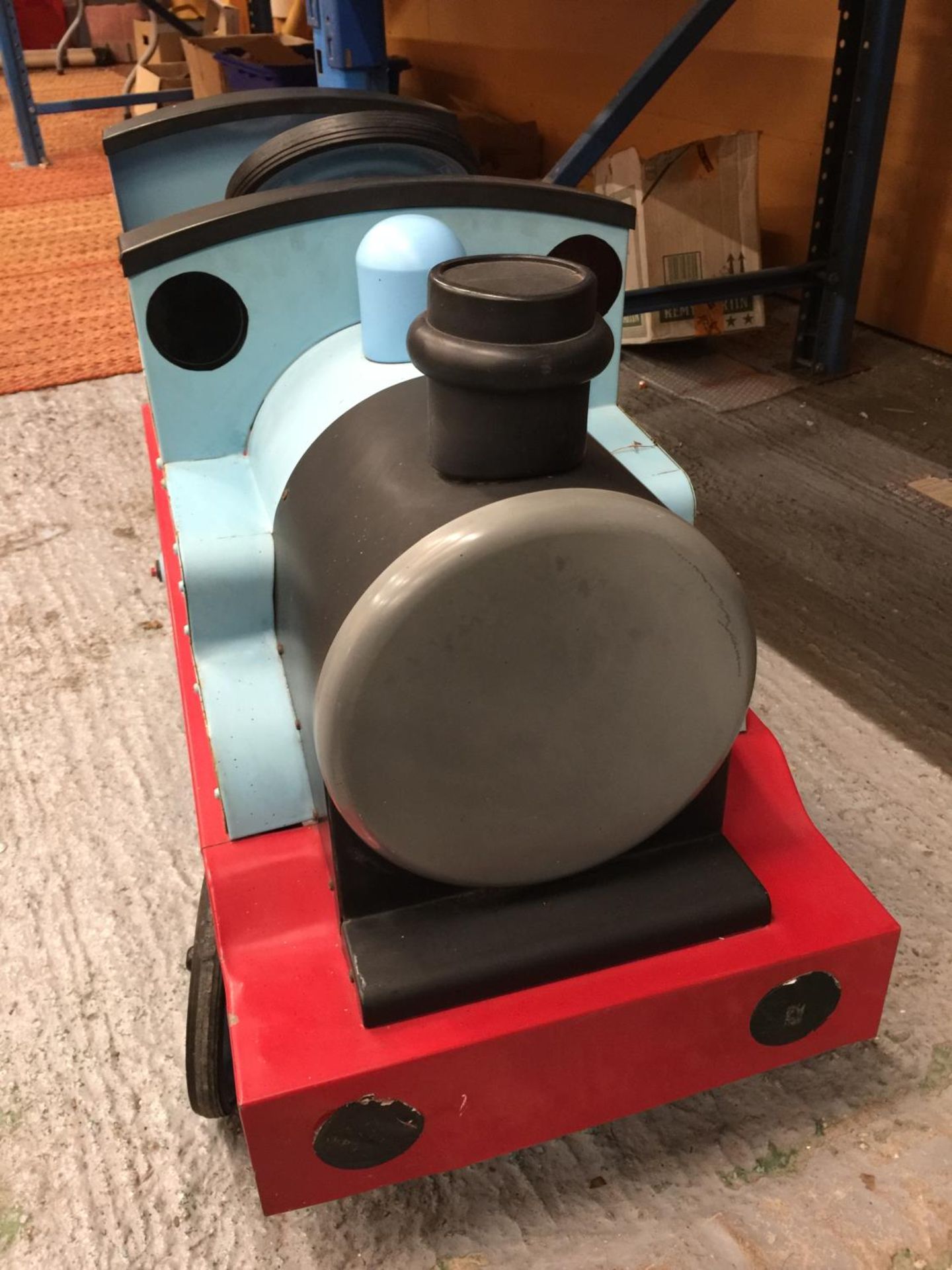 A THOMAS THE TANK ENGINE STYLE METAL PEDAL TRAIN - Image 2 of 5