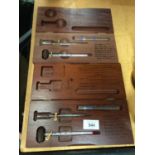 TWO WINE THERMOMETERS IN WOODEN CASES