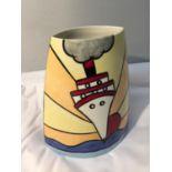A HANDPAINTED AND SIGNED LORNA BAILEY VASE CRUISE