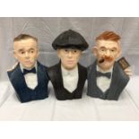 A LARGE PEAKY BLINDERS BUST OF THE THREE SHELBY BROTHERS APPROXIMATELY 80CM X 40CM