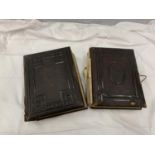 TWO ANTIQUE VOLUMES FILLED WITH FAMILY PHOTOGRAPHS