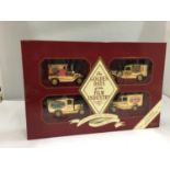 A BOXED SET OF FOUR 'LLEDO, THE GOLDEN DAYS OF FILM' VANS, 24 CARAT GOLD PLATED