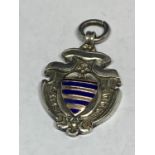 A HALLMARKED SILVER AND 9 CARAT GOLD WATCH FOB GROSS WEIGHT 9.5 GRAMS