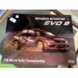 A MITSUBISHI MOTORSPORT EVO METAL SIGN 40CM X 30CM