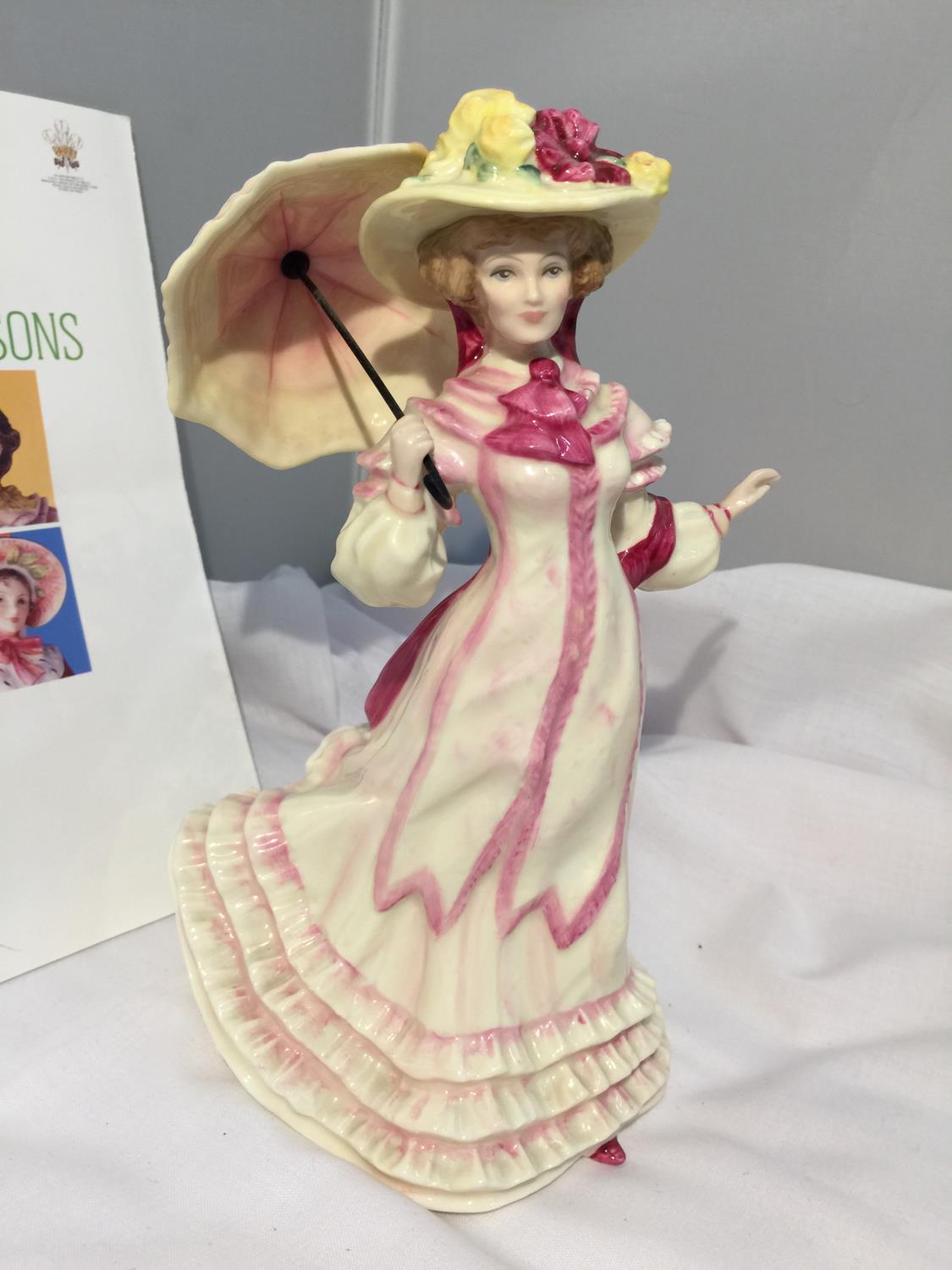 A ROYAL DOULTON FIGURINE SPRINGTIME HN 3477 WITH AN INFORMATION LEAFLET - Image 2 of 5