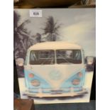 A VOLKSWAGON CAMPER VAN 3D IMAGE ON WOOD 29CM X 39CM