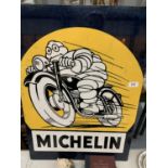 A LARGE MICHELIN TIN PLATE SIGN 70CM X 50CM