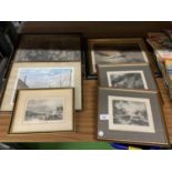 SIX FRAMED PRINTS OF NAVAL BATTLES, ETC