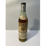 A BOTTLE OF OTARD THREE STAR COGNAC BELIEVED TO OF BEEN BOTTLED IN THE 1940'S DUE TO THE METALIC