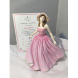 A ROYAL DOULTON LADY OF THE YEAR 2002 'GEORGINA' WITH CERTIFICATE OF AUTHENTICITY