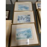 THREE FRAMED LIMITED EDITION SIGNED PRINTS, CHATSWORTH 265/850, HADDON HALL 209/850 AND ASHFORD IN
