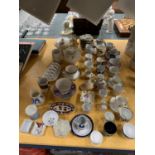 A QUANTITY OF MINIATURE CUPS, SAUCERS, PLATES, DISHES, ETC