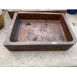 A VINTAGE SALT GLAZED TROUGH/PLANTER