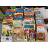 A COLLECTION OF ANNUALS TO INCLUDE WHIZZER, DANDY, BUSTER, RUPERT, ROY AND THE ROVERS, PLUS LADYBIRD