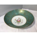 A MINTON DISH WITH A FLORAL AND GILT DECORATION