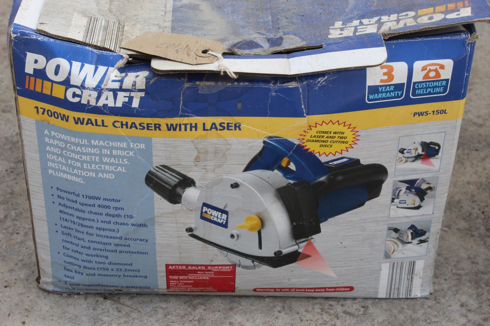 POWER CRAFT WALL CHASER WITH LASER NO VAT - Image 2 of 3