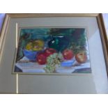 WATERCOLOUR OF FRUIT, 23.5X35CM, FRAMED AND GLAZED, FROM THE STUDIO COLLECTION OF THE LATE PAT