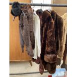 AN ASSORTMENT OF LADIES FUR COATS AND STOLES