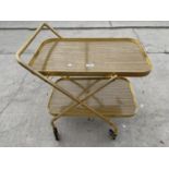 A 1970'S METALWARE FOLDING TROLLEY