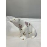 A ROYAL CROWN DERBY POISES POLAR BEAR FIRST