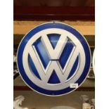 A ROUND VW METAL SIGN DIAMETER 35.5CM