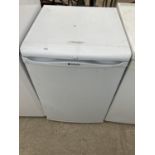 A WHITE HOTPOINT UNDERCOUNTER FRIDGE