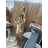 A LARGE PIECE OF DECORATIVE DRIFT WOOD