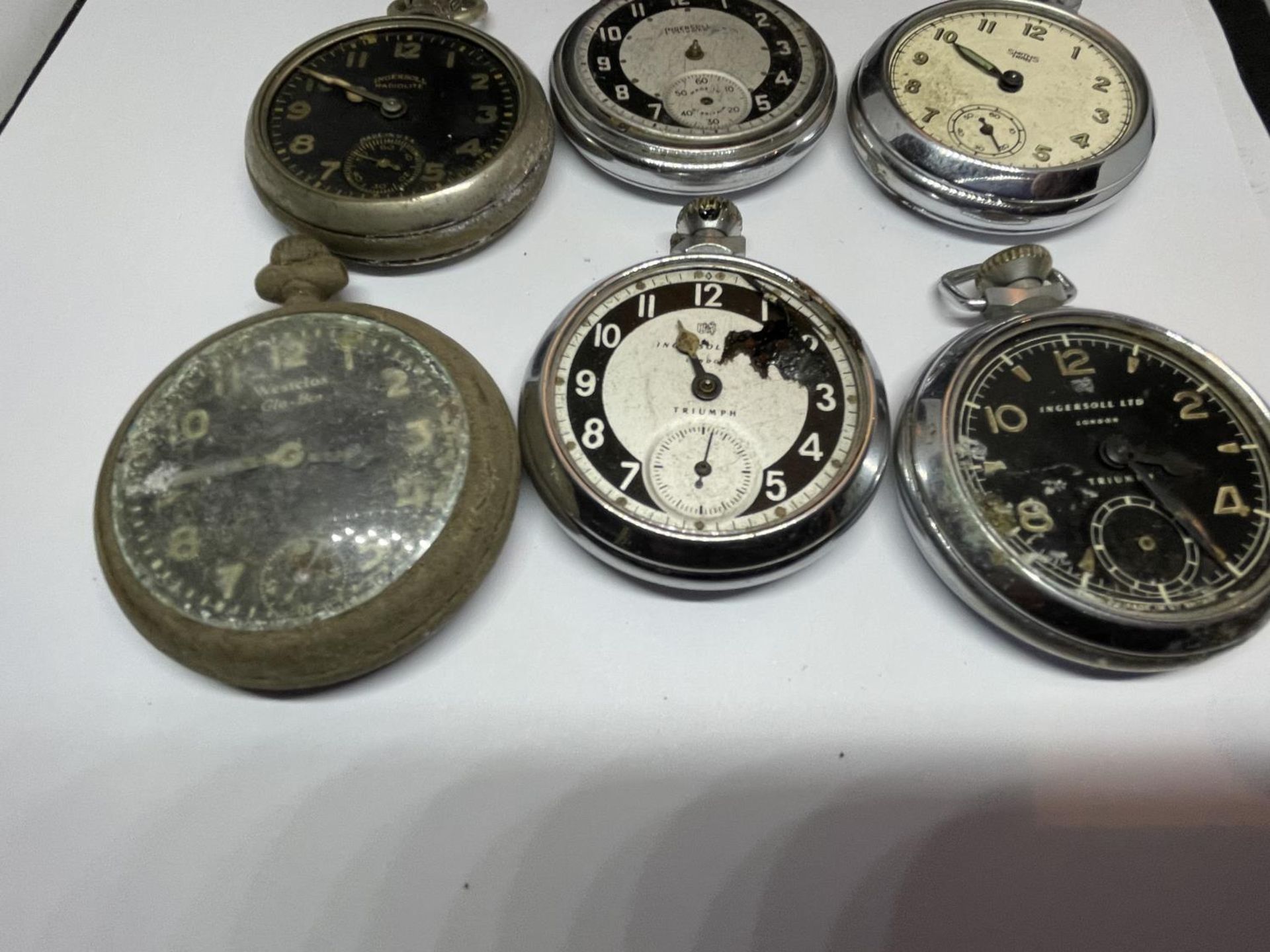 SIX VARIOUS POCKET WATCHES FOR SPARE OR REPAIR - Image 9 of 9