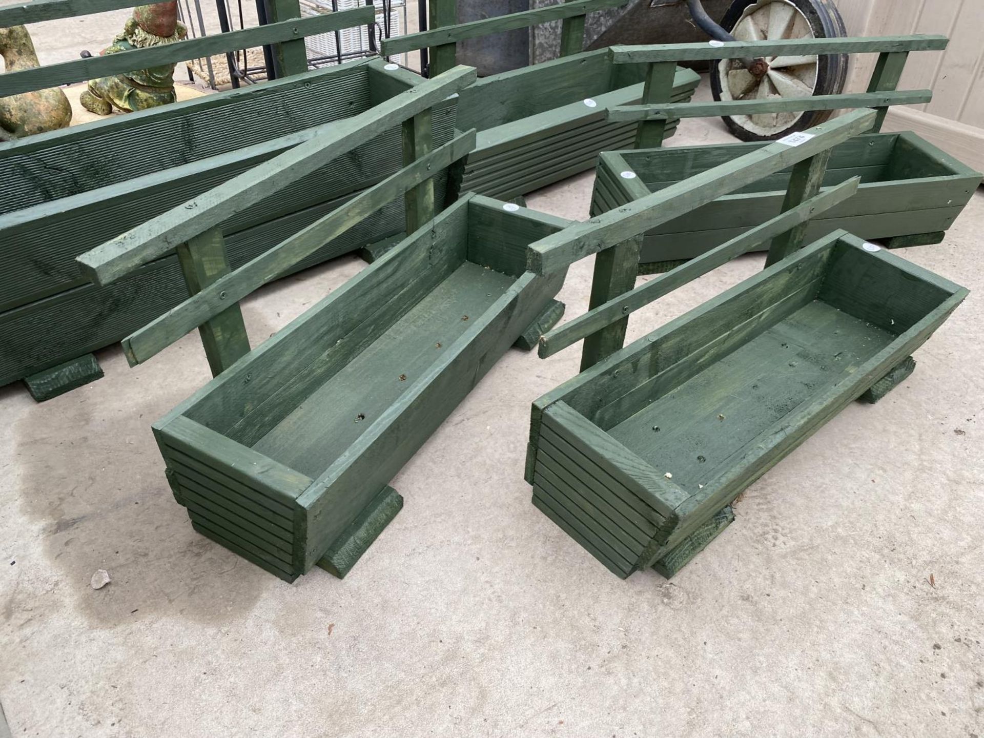 AN ASSORTMENT OF WOODEN PLANTER TROUGHS - Image 2 of 2