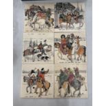 A SET OF SIX CANTERBURY TALES TILES