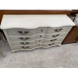 A MODERN CONTINENTAL STYLE PAINTED CHEST OF FOUR DRAWERS, 52" WIDE