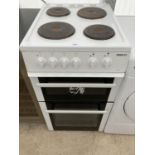 A WHITE BEKO ELECTRIC OVEN AND HOB