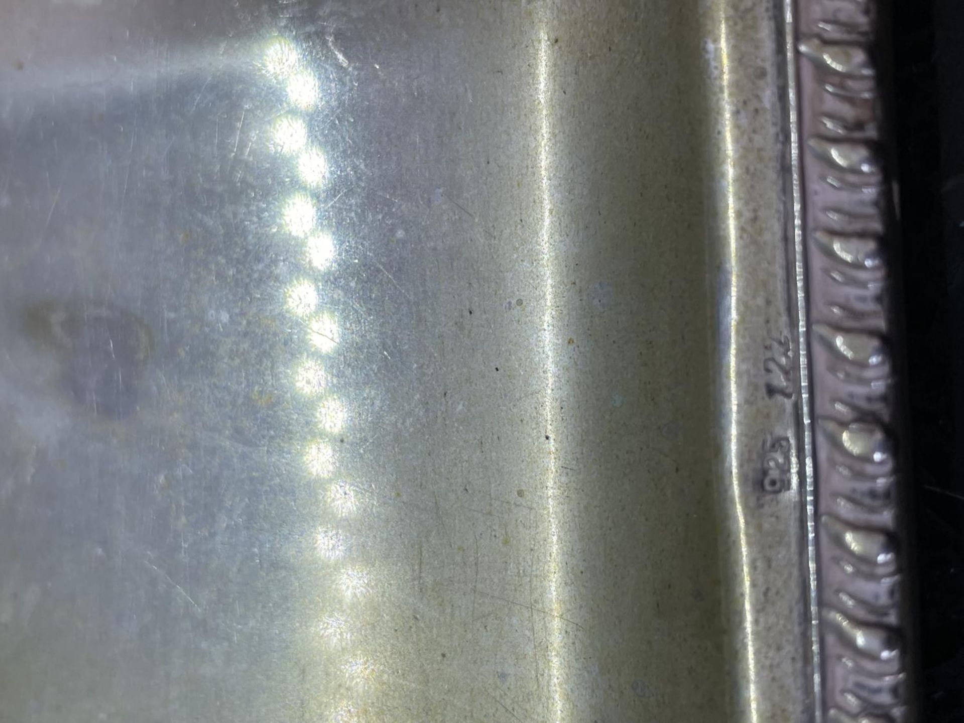 A POSSIBLY SILVER SANDWICH TRAY GROSS WEIGHT 487 GRAMS - Image 4 of 4